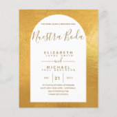 BUDGET Zweisprachiges Spanisches Englisch Boda Wed Flyer (Hinten)