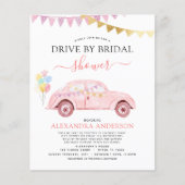 Budgetäre Fahrt nach Brautparty Rosa Goldfolie (Vorderseite)