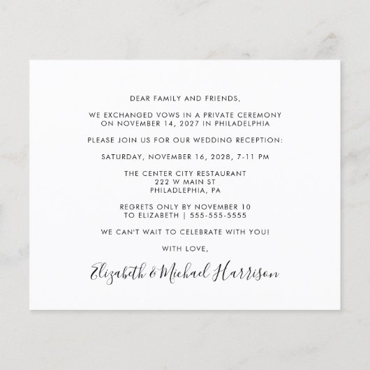 Budgetäre Hochzeit Foto glücklich je nach Party (Rückseite)