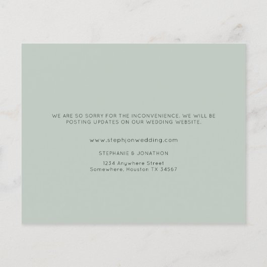 Budgetäre Hochzeit nach der Ankündigung (Rückseite)