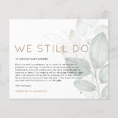 Budgetäre Hochzeit nach der Ankündigung (Vorderseite)