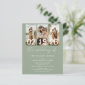 Budgetäre Seite Grün die Hochzeit von Foto QR-Code (Stehend Vorderseite)