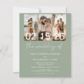 Budgetäre Seite Grün die Hochzeit von Foto QR-Code (Vorderseite)