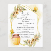 Budgetbriefe für Honigbienen-Brautparty (Vorderseite)