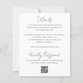Budgetfreundliche doppelseitige Hochzeitseinladung (Rückseite)