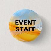 Budgetfreundliche Event-Mitarbeiter Moderne Knopfn Button (Vorderseite)