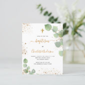 Budgethaftpflicht Eukalyptus Glitzer Einladung für (Stehend Vorderseite)
