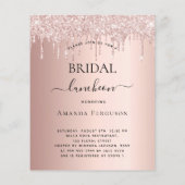 Budgethandlunchon Rose Goldkleid Einladung (Rückseite)