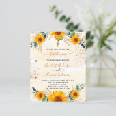 Budgethaufen Sonnenblumen Eukalyptus Goldzwillinge (Stehend Vorderseite)