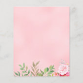 Budgethebar Blush Pink Babydusche Einladung (Rückseite)