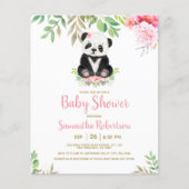 Budgethebar Blush Pink Babydusche Einladung (Vorderseite)