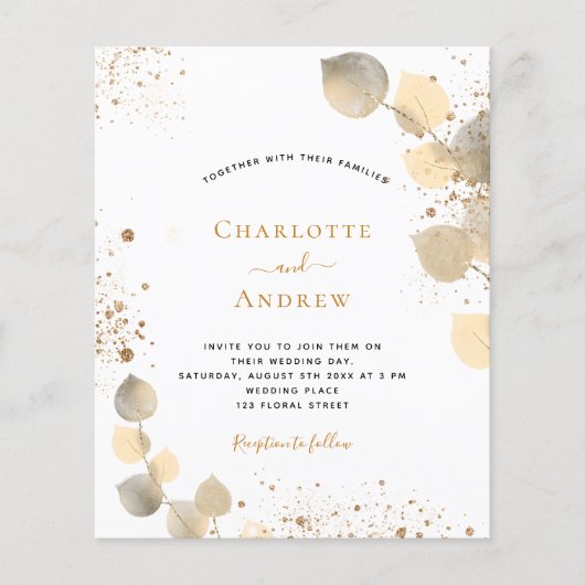 Budgetheitliche Einladung zu Eukalyptus-Rost (Vorderseite)