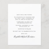 Budgetheitliche Hochzeitsempfehlung Save the Date Flyer (Hinten)