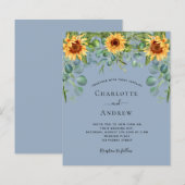 Budgetheitliche Sonnenblumen Eukalyptus dusty blue (Vorne/Hinten)