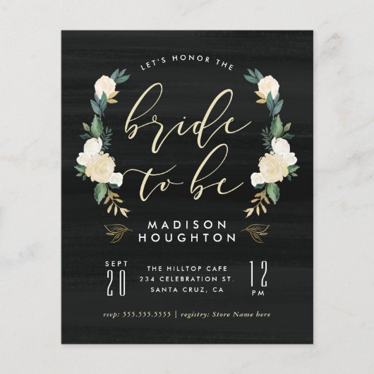 Budgetheitsperiode als Blumenschrift-Brautparty (Vorderseite)