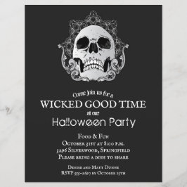 Budgethic Skull Halloween Einladungen