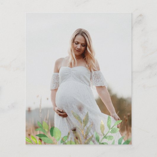 Budgethilfe Bärengrün Kinderdusche Einladung (Rückseite)