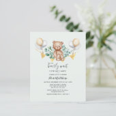 Budgethilfedusche Eukalyptus Einladung (Stehend Vorderseite)