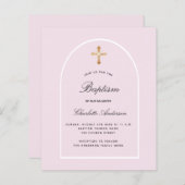 Budgethilfeeinladung für junge Mädchen in Rosa (Vorne/Hinten)