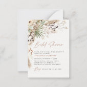 Budgethilfepampas für Brautpartys Mitteilungskarte (Vorderseite)