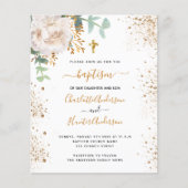 Budgethilfepartnerinnen Eukalyptus floral Einladun (Vorderseite)