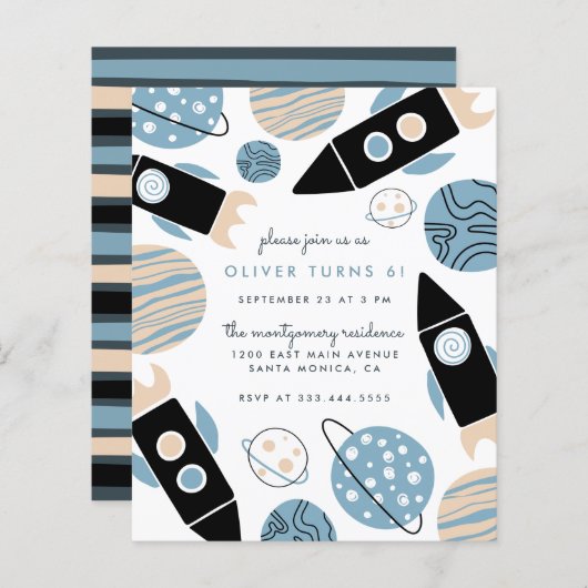 Budgethilfeschiff Weltraum Geburtstagspartei (Vorne/Hinten)