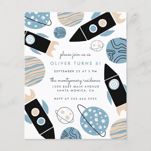 Budgethilfeschiff Weltraum Geburtstagspartei (Vorderseite)