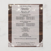 Budgetholz, Saitenleuchten, Hochzeitsprogramm (Rückseite)