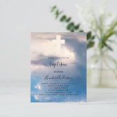 Budgethymnastik blauer Himmel Junge Einladung (Stehend Vorderseite)