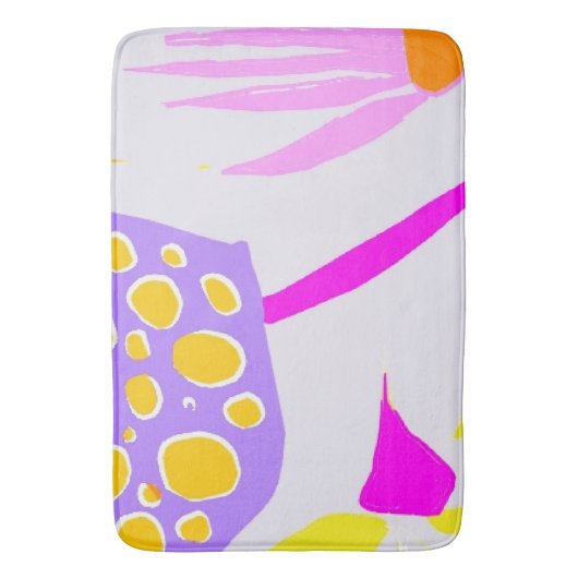 Budgetierung der botanischen Illustrationsmatte Badematte (Vorderseite Vertikal)