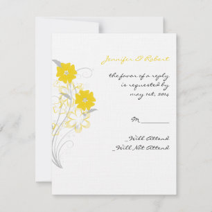 Budgetierung der Romantik in der Gelben Antwortkar RSVP Karte