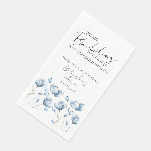 Budgetierung mit Joy Blue Baby Boy Duschgiftmarke Serviette (Ecke)