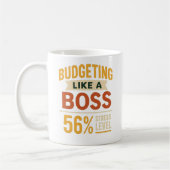 Budgetierung wie ein Boss-Funny Elternteil Stress  Kaffeetasse (Links)