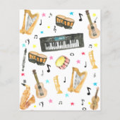 Budgetinstrument Musiknotenmusik Geburtstag (Rückseite)