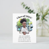 Budgetklasse der Foto Graduation Party 2025 Einlad (Stehend Vorderseite)