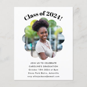 Budgetklasse der Foto Graduation Party 2025 Einlad