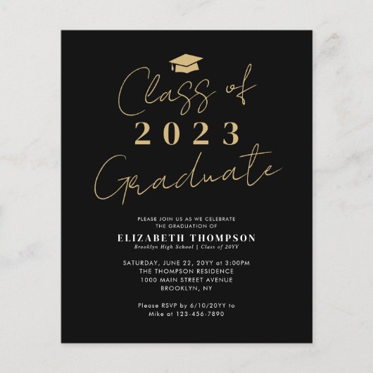 Budgetklasse der Graduate Graduation Party 2023 (Vorderseite)