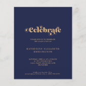 Budgetnavy Blue Gold Arch Foto Graduation Party (Rückseite)