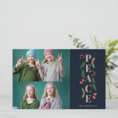 Budgetnavy Holry Peace Foto Holiday Card (Stehend Vorderseite)