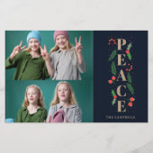Budgetnavy Holry Peace Foto Holiday Card (Vorderseite)