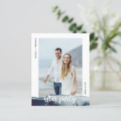 Budgetnavy nach Elopement Party Hochzeit Einladung (Stehend Vorderseite)