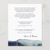 Budgetnavy nach Elopement Party Hochzeit Einladung (Rückseite)