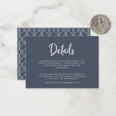 Budgetrechnungskarte und geometrische Hochzeitskar Mitteilungskarte (Vorderseite/Rückseite Beispiel)