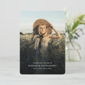 Budgetreue Feier zum Foto des Lebensdenkmals Einladung (Stehend Vorderseite)