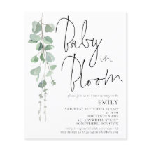 Budgetscript Eucalyptus Baby in Bloom Einladung