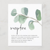 Budgetscript Grüne Eukalyptus-Hochzeitsempfehlung (Vorderseite)