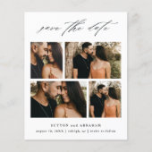 Budgetscript Hochzeitsfotocollage Save the Date Flyer (Vorne)