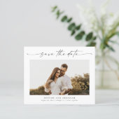 Budgetscript-Hochzeitsskripte Save the Date (Stehend Vorderseite)