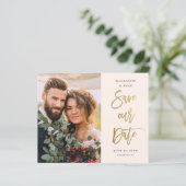 Budgetscript-Hochzeitsskripte Save the Date (Stehend Vorderseite)