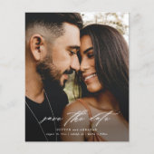 Budgetscript-Hochzeitsskripte Save the Date Flyer (Vorne)